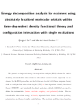 Cover page: Energy Decomposition Analysis for Excimers Using Absolutely Localized Molecular Orbitals within Time-Dependent Density Functional Theory and Configuration Interaction with Single Excitations