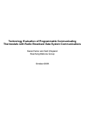 Cover page: Technology Evaluation of Programmable Communicating Thermostats with Radio Broadcast Data System Communications