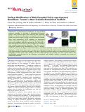 Cover page: Surface Modification of Melt Extruded Poly(ε-caprolactone) Nanofibers: Toward a New Scalable Biomaterial Scaffold