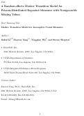 Cover page: A Random-effects Markov Transition Model for Poisson-distributed Repeated Measures with Nonignorable Missing Values