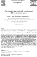 Cover page: Classification of contractively complemented Hilbertian operator spaces