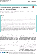 Cover page: Tissue resolved, gene structure refined equine transcriptome