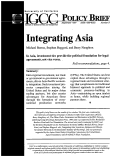 Cover page: Policy Brief 09: Integrating Asia