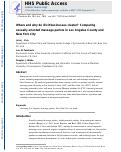 Cover page of Where and Why Do Illicit Businesses Cluster? Comparing Sexually Oriented Massage Parlors in Los Angeles County and New York City