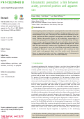 Cover page: Idiosyncratic perception: a link between acuity, perceived position and apparent size