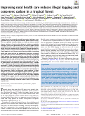 Cover page: Improving rural health care reduces illegal logging and conserves carbon in a tropical forest