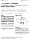 Cover page: Current proteomics methods applicable to dissecting the DNA damage response