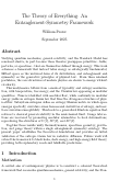 Cover page of The Theory of Everything: An Entanglement-Symmetry Framework