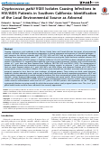 Cover page: Cryptococcus gattii VGIII Isolates Causing Infections in HIV/AIDS Patients in Southern California: Identification of the Local Environmental Source as Arboreal