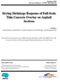 Cover page of Drying Shrinkage Response of Full-Scale Thin Concrete Overlay on Asphalt Sections
