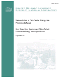 Cover page: Demonstration of Data Center Energy Use Prediction Software