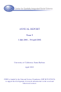 Cover page of Center for Spatially Integrated Social Science—Annual Report, Year 3