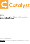 Cover page: Queer Mongering: The Violence of Asian American Fear on Queer Modalities