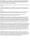 Cover page: Diet Quality Scores Inversely Associated with Postmenopausal Breast Cancer Risk Are Not Associated with Premenopausal Breast Cancer Risk in the California Teachers Study.