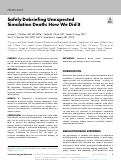 Cover page of Safely Debriefing Unexpected Simulation Death: How We Did It