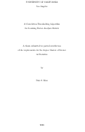 Cover page: A Correlation Thresholding Algorithm for Learning Factor Analysis Models