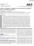 Cover page: Patchiness of plankton communities at fronts explained by Lagrangian history of upwelled water parcels