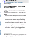 Cover page: Pathophysiology and Management of Persistent Pulmonary Hypertension of the Newborn