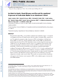 Cover page: Incident ischemic heart disease and recent occupational exposure to particulate matter in an aluminum cohort