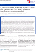 Cover page: A systematic review of neuroprotective strategies after cardiac arrest: from bench to bedside (part II-comprehensive protection)