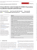 Cover page: Chinese infection-control strategies for COVID-19 prevention: A qualitative study with confirmed cases.