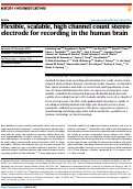 Cover page: Flexible, scalable, high channel count stereo-electrode for recording in the human brain