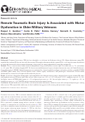 Cover page: Remote Traumatic Brain Injury Is Associated with Motor Dysfunction in Older Military Veterans