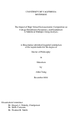 Cover page: The Impact of High School Socioeconomic Composition on College Enrollment, Persistence, and Graduation: A Multilevel Multiple Group Analysis