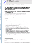 Cover page: Who Wants Feedback? Effects of Transformational Leadership and Leader-Member Exchange on Mental Health Practitioners Attitudes Toward Feedback.