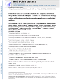 Cover page: Predictive Value of Serum Biomarkers for Response of Limited-Stage AIDS-Associated Kaposi Sarcoma to Antiretroviral Therapy With or Without Concomitant Chemotherapy in Resource-Limited Settings