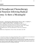 Cover page: Effect of Neoadjuvant Chemotherapy on Renal Function following Radical Cystectomy: Is there a Meaningful Impact?