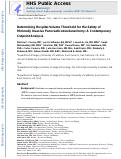 Cover page: Determining Hospital Volume Threshold for Safety of Minimally Invasive Pancreaticoduodenectomy: A Contemporary Cutpoint Analysis.