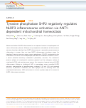 Cover page: Tyrosine phosphatase SHP2 negatively regulates NLRP3 inflammasome activation via ANT1-dependent mitochondrial homeostasis.