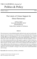 Cover page: The Limits of Citizen Support for Direct Democracy