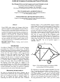 Cover page: Artificial Grammar Learning and Neural Networks