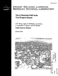 Cover page: Yucca Mountain drift scale test progress report