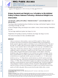 Cover page: Dietary restraint and weight loss in relation to disinhibited eating in obese Veterans following a behavioral weight loss intervention