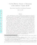 Cover page: On the Effective Measure of Dimension in the Analysis Cosparse Model