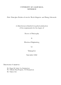 Cover page: First Principles Studies of van der Waals Magnetic and Energy Materials