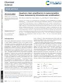 Cover page: Quantum chain amplification in nanocrystalline Dewar benzenes by intramolecular sensitization.