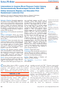 Cover page: Interventions to Improve Blood Pressure Control Among Socioeconomically Disadvantaged Patients With CKD: Kidney Awareness Registry and Education Pilot Randomized Controlled Trial