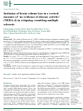 Cover page: Inclusion of brain volume loss in a revised measure of ‘no evidence of disease activity’ (NEDA-4) in relapsing–remitting multiple sclerosis