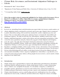 Cover page of Climate Risk, Governance, and Institutional Adaptation Challenges in Liberia