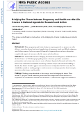 Cover page: Bridging the Chasm between Pregnancy and Health over the Life Course: A National Agenda for Research and Action