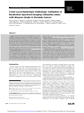 Cover page: Voxel Level Radiologic–Pathologic Validation of Restriction Spectrum Imaging Cellularity Index with Gleason Grade in Prostate Cancer