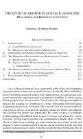 Cover page: The Myth of Abortion as Black Genocide: Reclaiming our Reproductive Cycle