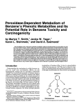 Cover page: Peroxidase-dependent metabolism of benzene's phenolic metabolites and its potential role in benzene toxicity and carcinogenicity.