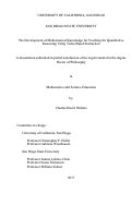 Cover page: The Development of Mathematical Knowledge for Teaching for Quantitative Reasoning Using Video-Based Instruction