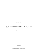 Cover page: Sul Limitare Della Notte