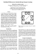 Cover page: Individual Differences in Attention During Category Learning